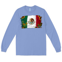 Colony Blue cactus sunflower mexican flag Long Sleeve Tee - Jasminsmagicworld