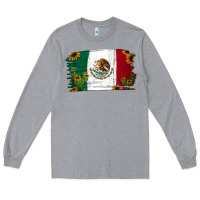 Heather Grey cactus sunflower mexican flag Long Sleeve Tee - Jasminsmagicworld