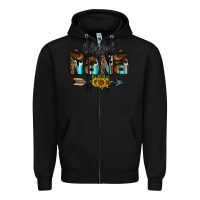 Black blessed nana Zipper Hoodie - CowhideDigitalArt