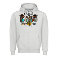 Dove Grey blessed nana Zipper Hoodie - CowhideDigitalArt