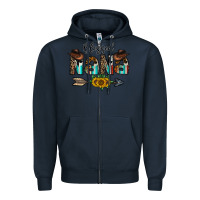 Navy blessed nana Zipper Hoodie - CowhideDigitalArt
