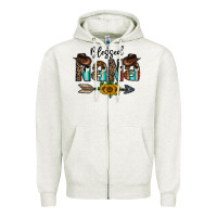 Oatmeal Heather blessed nana Zipper Hoodie - CowhideDigitalArt