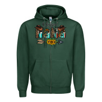 Sports Green blessed nana Zipper Hoodie - CowhideDigitalArt