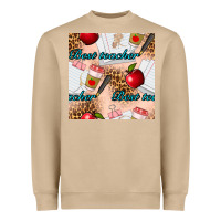 Mushroom Best Teacher Seamless Pattern Heavyweight Sweatshirt - BundleAndBundleShop