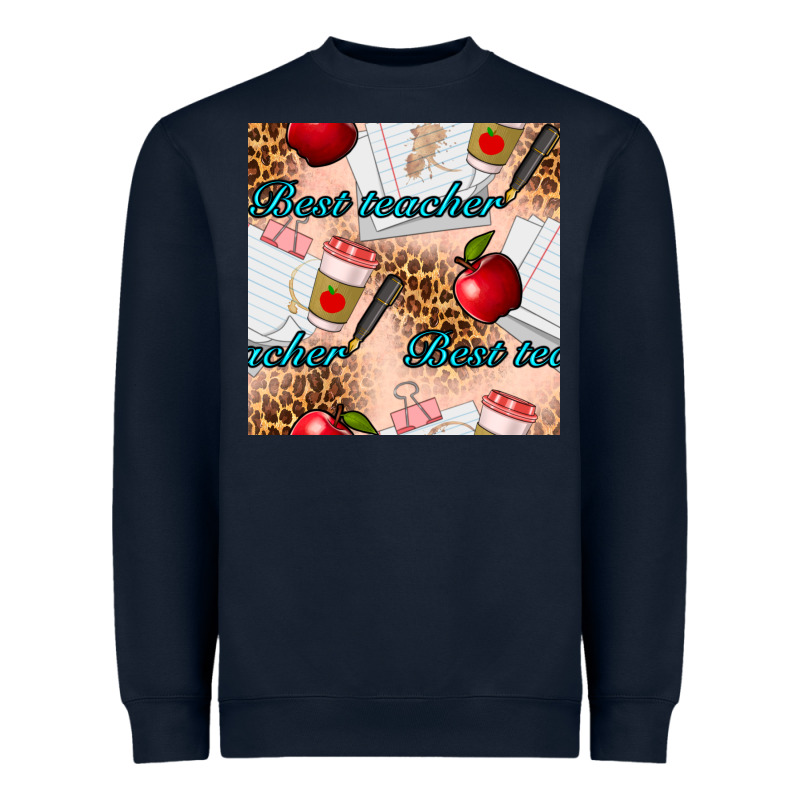 Best Teacher Seamless Pattern Heavyweight Sweatshirt by BundleAndBundleShop | Teevron