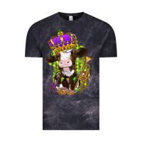 Cloud Black Mardi Gras Cow Vintage Tee - HowdyJamesFarm