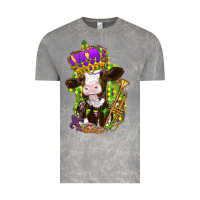 Cloud Rock Mardi Gras Cow Vintage Tee - HowdyJamesFarm