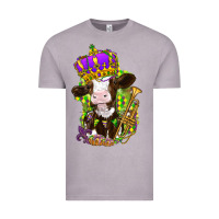 Vintage Zinc Mardi Gras Cow Vintage Tee - HowdyJamesFarm