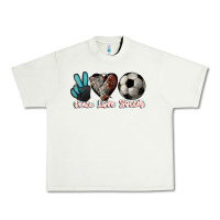 Pistachio Peace love Soccer Urban Heavy Tee - HowdyJamesFarm