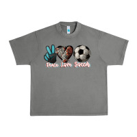 Tornado Peace love Soccer Urban Heavy Tee - HowdyJamesFarm