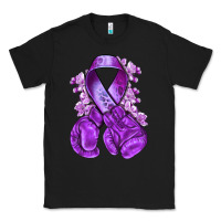 Black purple ribbon with boxing gloves Classic Tee - NancyCooperArtShop