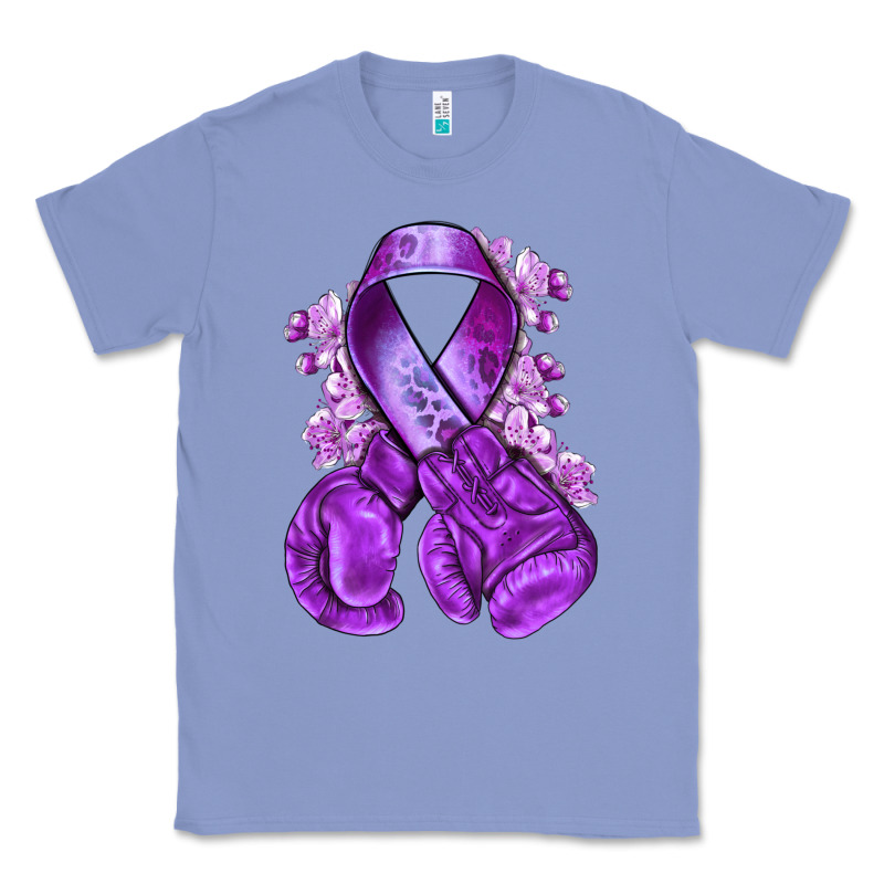 Purple Ribbon With Boxing Gloves Classic Tee by NancyCooperArtShop | Teevron