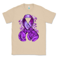 Mushroom purple ribbon with boxing gloves Classic Tee - NancyCooperArtShop