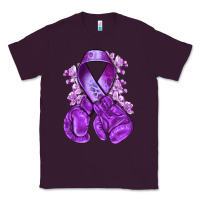 Plum purple ribbon with boxing gloves Classic Tee - NancyCooperArtShop