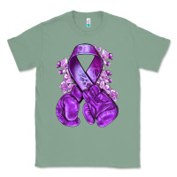 Sage purple ribbon with boxing gloves Classic Tee - NancyCooperArtShop