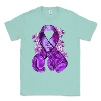 Seafoam purple ribbon with boxing gloves Classic Tee - NancyCooperArtShop