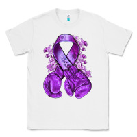 White purple ribbon with boxing gloves Classic Tee - NancyCooperArtShop
