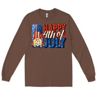 Chestnut Happy 4th of july gnome Long Sleeve Tee - CowGirlArtShop