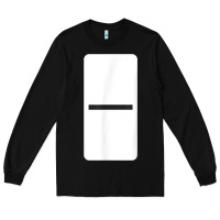 Black Double Blank Dominoes Halloween Costume Domino Game Long Sleeve Tee - minhPixels