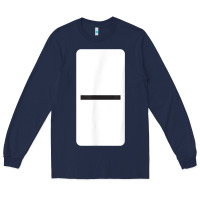 Navy Double Blank Dominoes Halloween Costume Domino Game Long Sleeve Tee - minhPixels