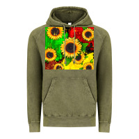 Vintage Olive juneteenth sunflowers Vintage Hoodie - CowGirlArtShop