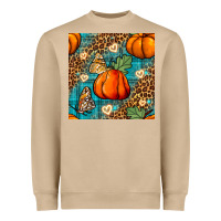 Mushroom pumpkin and butterfly seamless pattern Heavyweight Sweatshirt - BundleAndBundleShop
