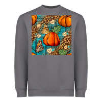 Storm pumpkin and butterfly seamless pattern Heavyweight Sweatshirt - BundleAndBundleShop