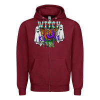 Burgundy witch dont kill my vibe Zipper Hoodie - SublimationCraftShop