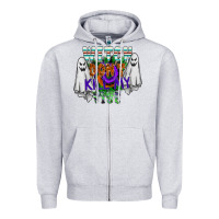 Heather Grey witch dont kill my vibe Zipper Hoodie - SublimationCraftShop