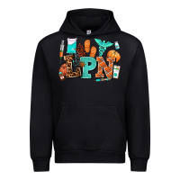 Black lpn fall nurse with Urban Hoodie - AdoDesignShop