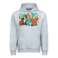 Heather Grey lpn fall nurse with Urban Hoodie - AdoDesignShop