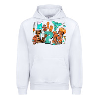 White lpn fall nurse with Urban Hoodie - AdoDesignShop