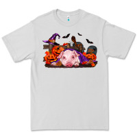Dove Grey Halloween Baby Pig Premium Tee - RanaPortraitStore