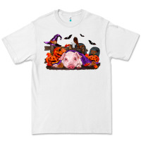 White Halloween Baby Pig Premium Tee - RanaPortraitStore