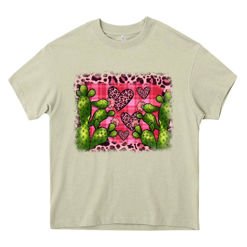 Valentine's Day Cactus Background Heavy Core Tee by JahusDesignShop | Teevron