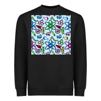 Black Science Teacher Seamless Pattern Heavyweight Sweatshirt - BundleAndBundleShop