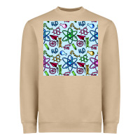 Mushroom Science Teacher Seamless Pattern Heavyweight Sweatshirt - BundleAndBundleShop