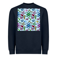 Navy Science Teacher Seamless Pattern Heavyweight Sweatshirt - BundleAndBundleShop