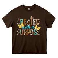 Chocolate Brown Created With A Purpose Heavy Core Tee - LillyAllenDesigns