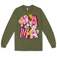 Army Green Mama Mother's Day Long Sleeve Tee - CowGirlArtShop