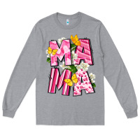 Heather Grey Mama Mother's Day Long Sleeve Tee - CowGirlArtShop