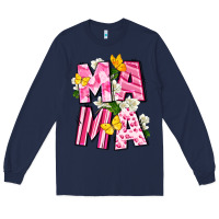 Navy Mama Mother's Day Long Sleeve Tee - CowGirlArtShop