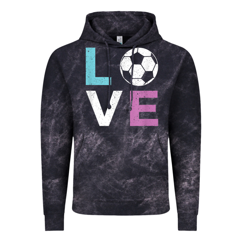 Soccer Gift For Girls Women I Love Soccer Vintage Vintage Hoodie by minhPixels | Teevron