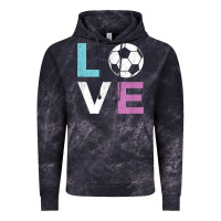Cloud Black Soccer Gift for Girls Women I Love Soccer Vintage Vintage Hoodie - minhPixels