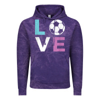 Cloud Purple Soccer Gift for Girls Women I Love Soccer Vintage Vintage Hoodie - minhPixels