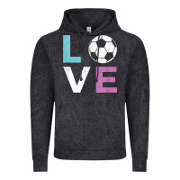 Vintage Black Soccer Gift for Girls Women I Love Soccer Vintage Vintage Hoodie - minhPixels