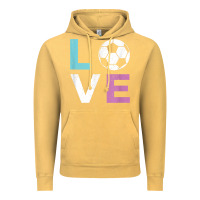 Vintage Mustard Soccer Gift for Girls Women I Love Soccer Vintage Vintage Hoodie - minhPixels