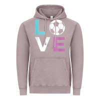 Vintage Zinc Soccer Gift for Girls Women I Love Soccer Vintage Vintage Hoodie - minhPixels