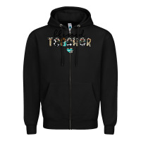 Black blessed teacher Zipper Hoodie - CowhideDigitalArt