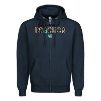 Navy blessed teacher Zipper Hoodie - CowhideDigitalArt